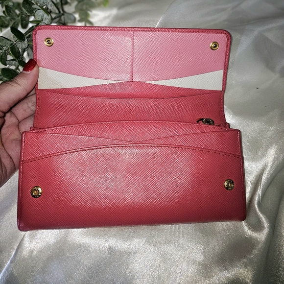 EUC Prada Pink Saffiano Long Wallet - Picture 3 of 7